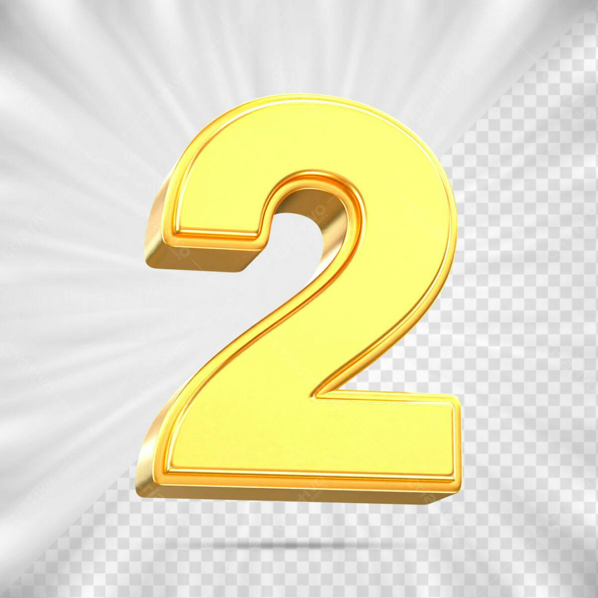 Número Dourado 2 PSD Editável