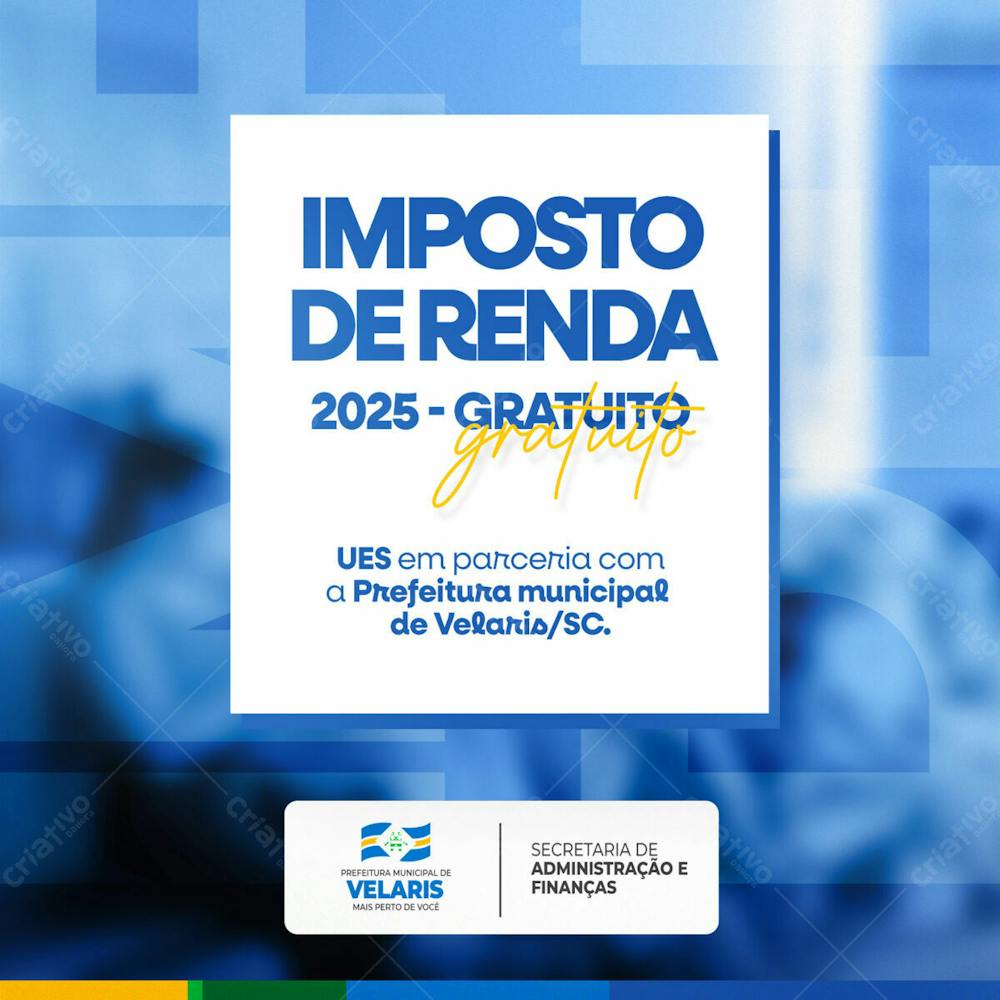 Prefeitura Imposto De Renda Aviso Informe Comunicado Social Media Psd Editável