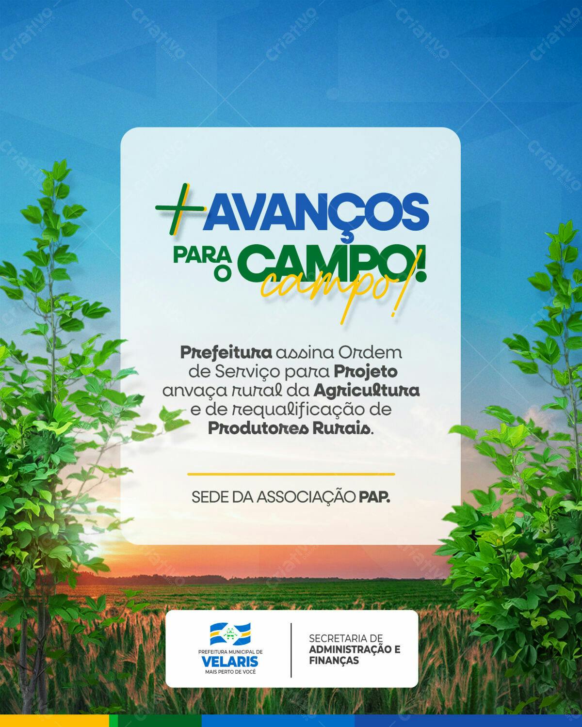 Flyer para Avanços no Campo PSD Editável