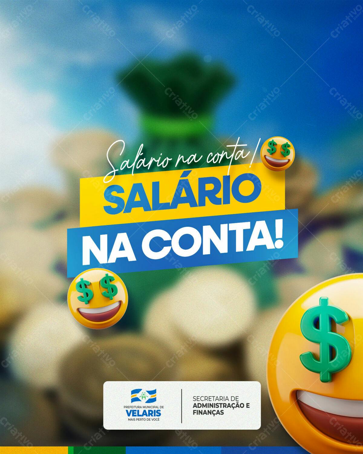 Postagem de Redes Sociais Dia do Pagamento PSD Editável