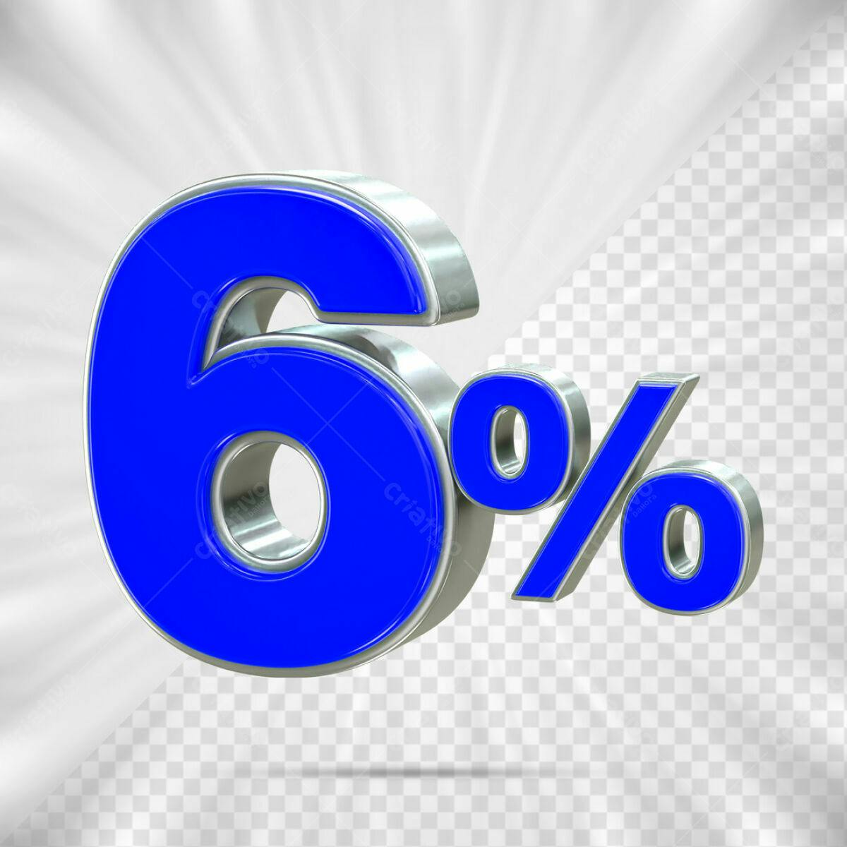 Elemento 6% Desconto PSD Editável