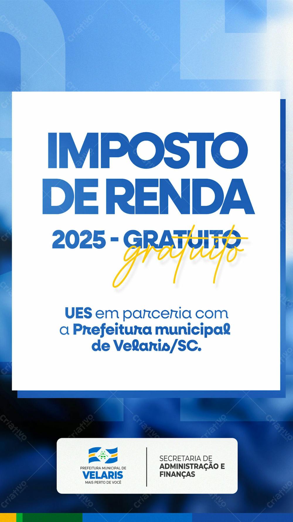 Prefeitura Imposto De Renda Aviso Informe Comunicado Social Media Psd Editável