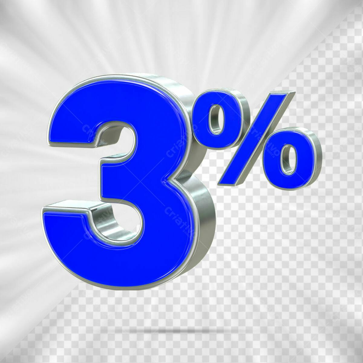 Elemento 3% Desconto PSD Editável