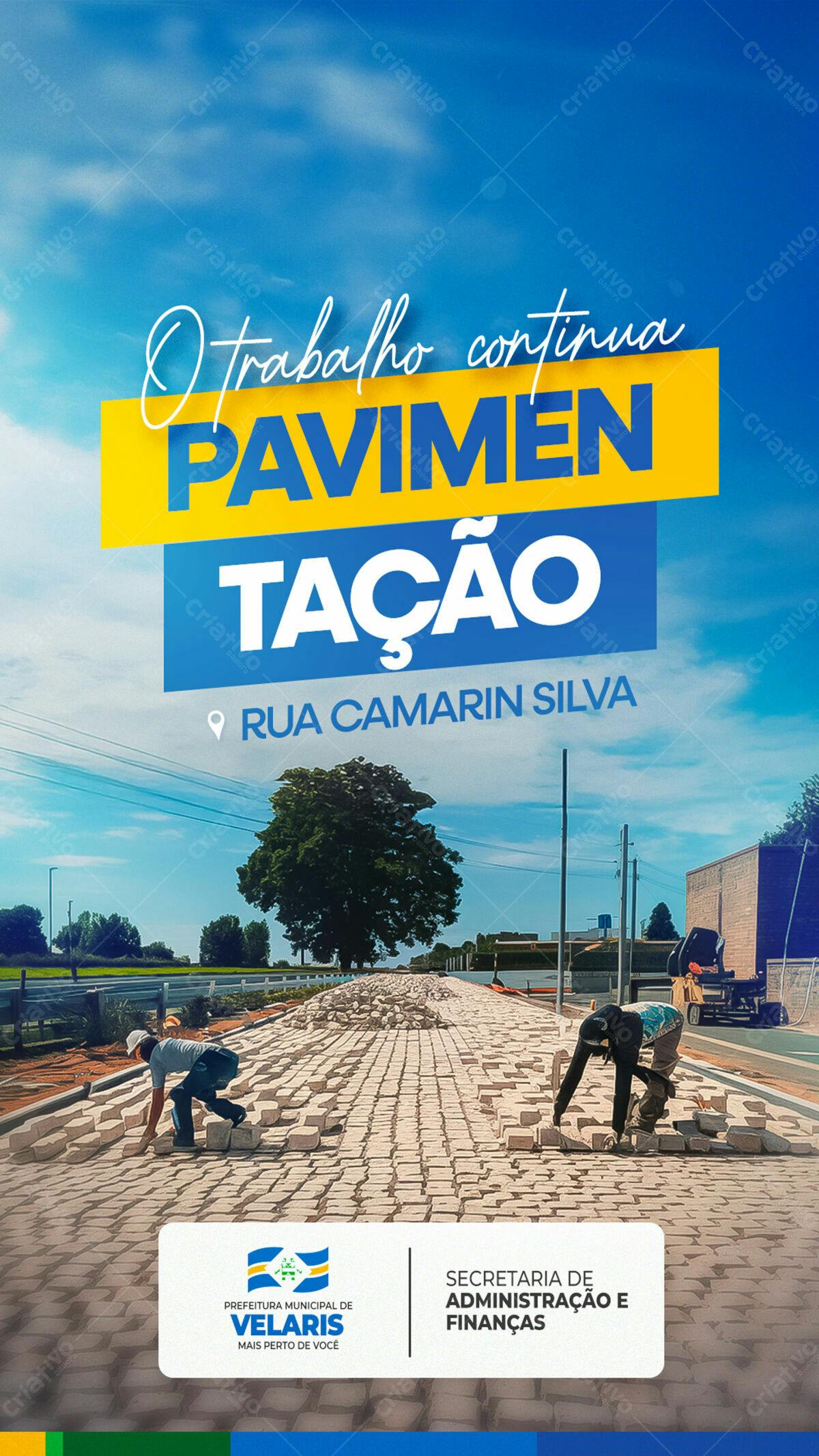 Flyer Pavimentação Urbana PSD Editável