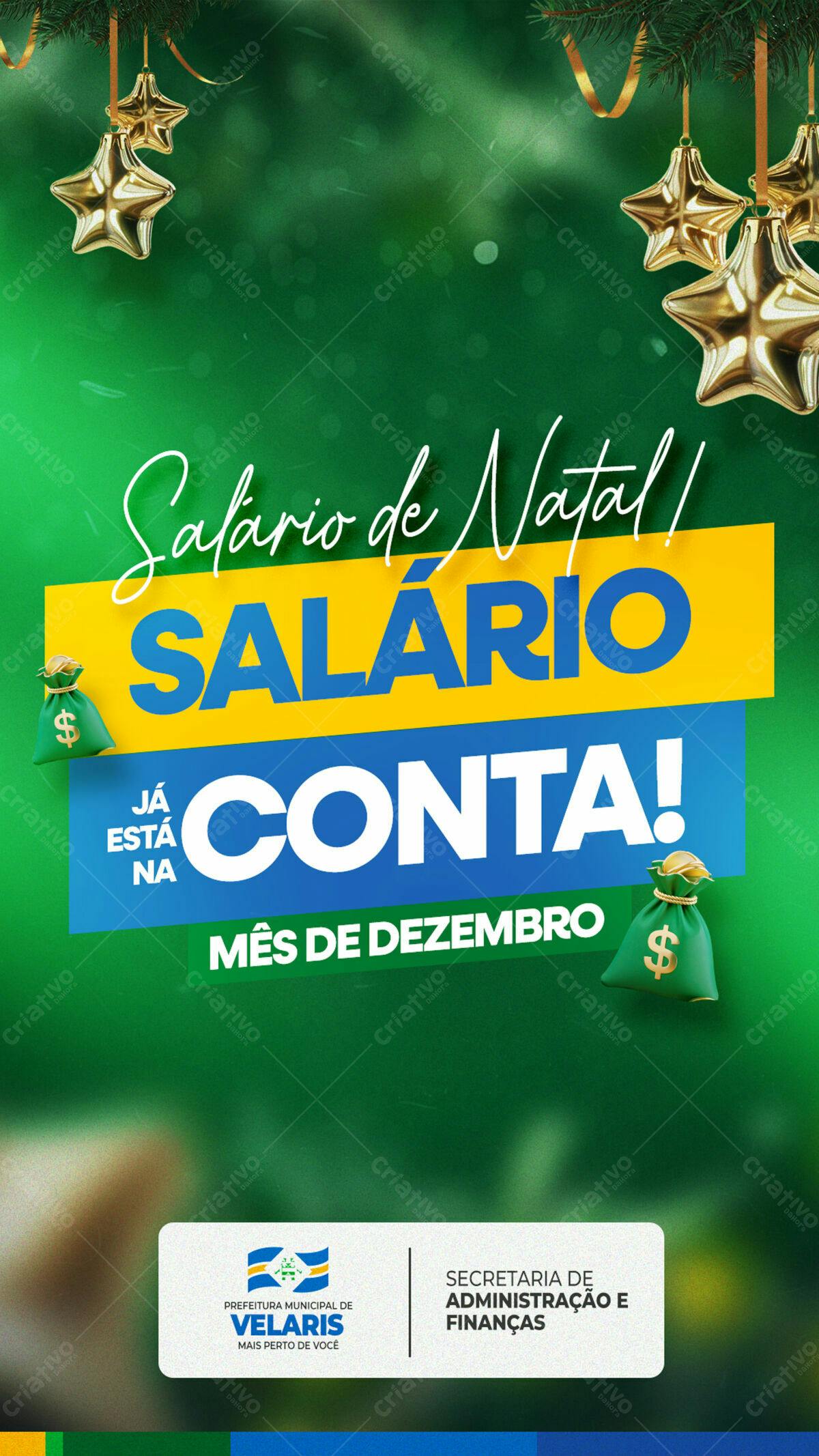 Flyer Salário de Natal PSD Editável