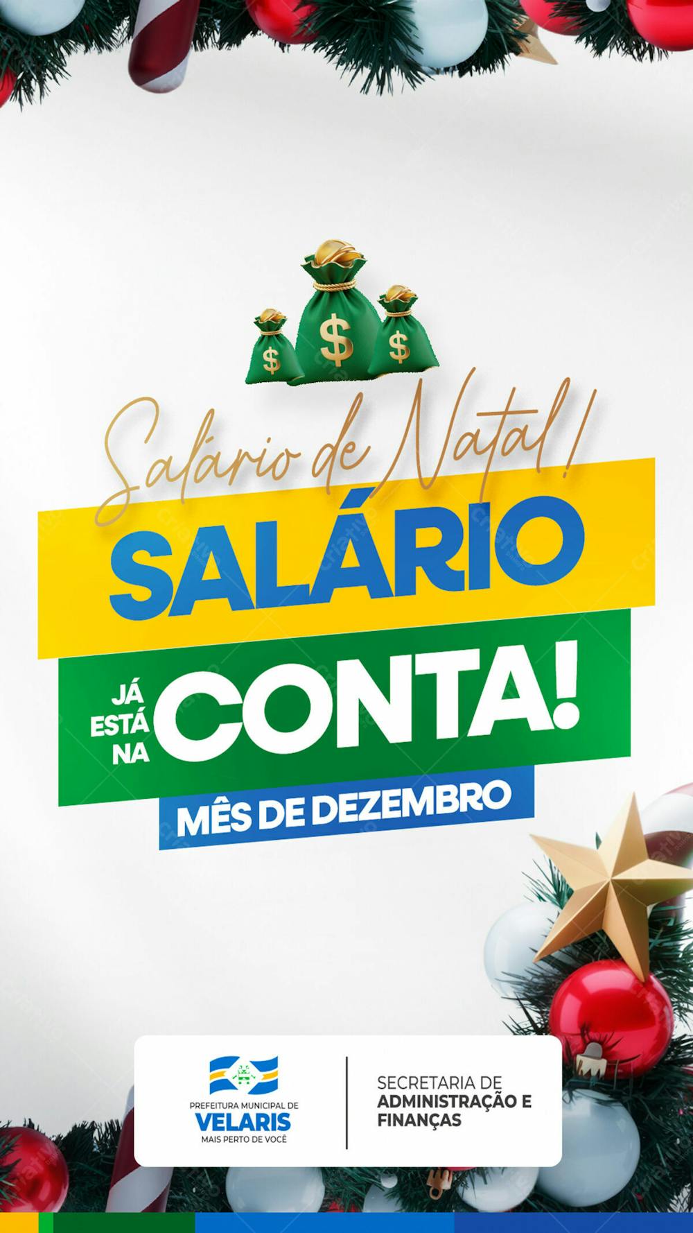 Prefeitura Salário Na Conta Natal Social Media Psd Editável