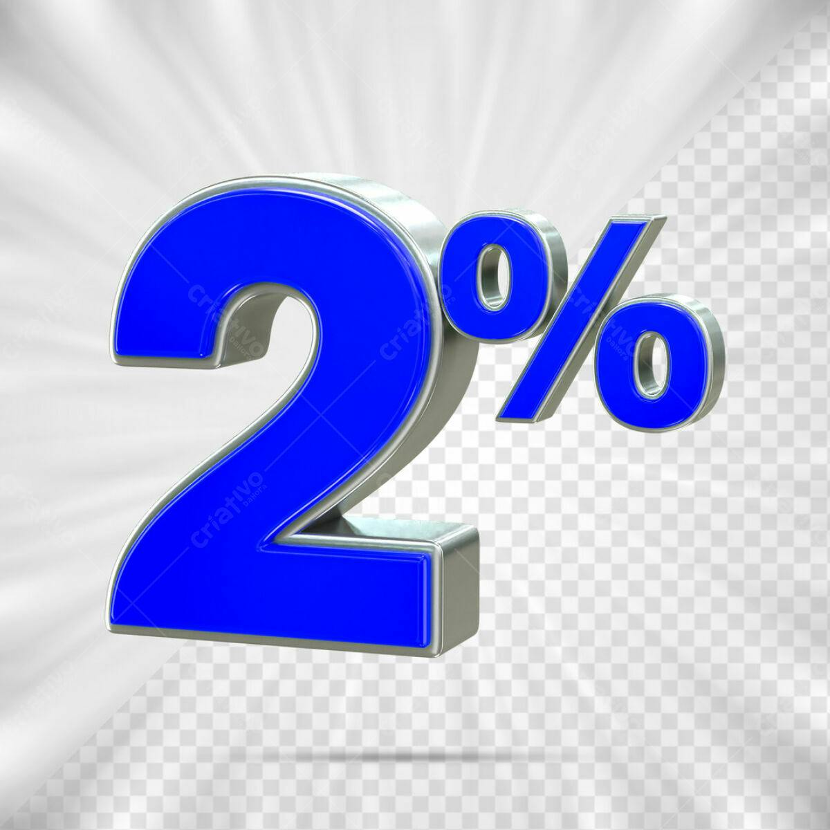 Número 2% em PSD para Promoções Editável
