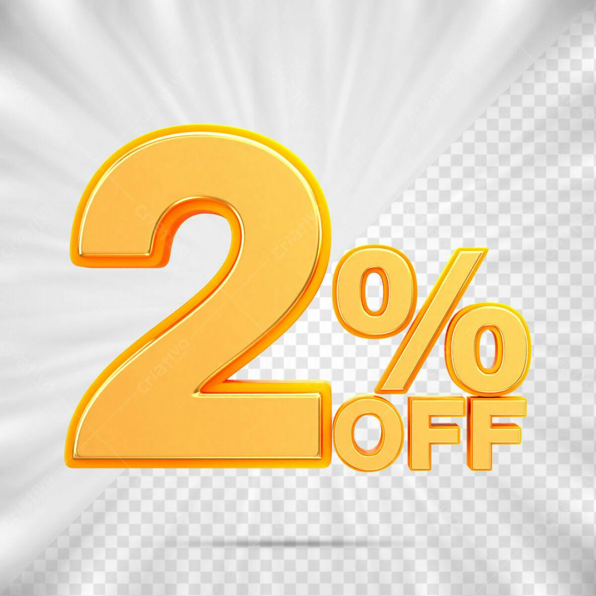 Banner 2% OFF PSD Editável