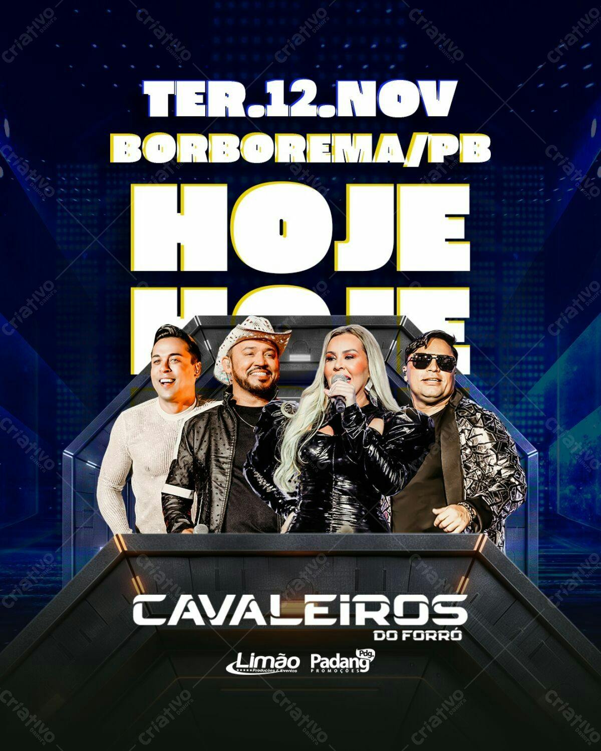 Flyer para Show Cavaleiros do Forró PSD Editável