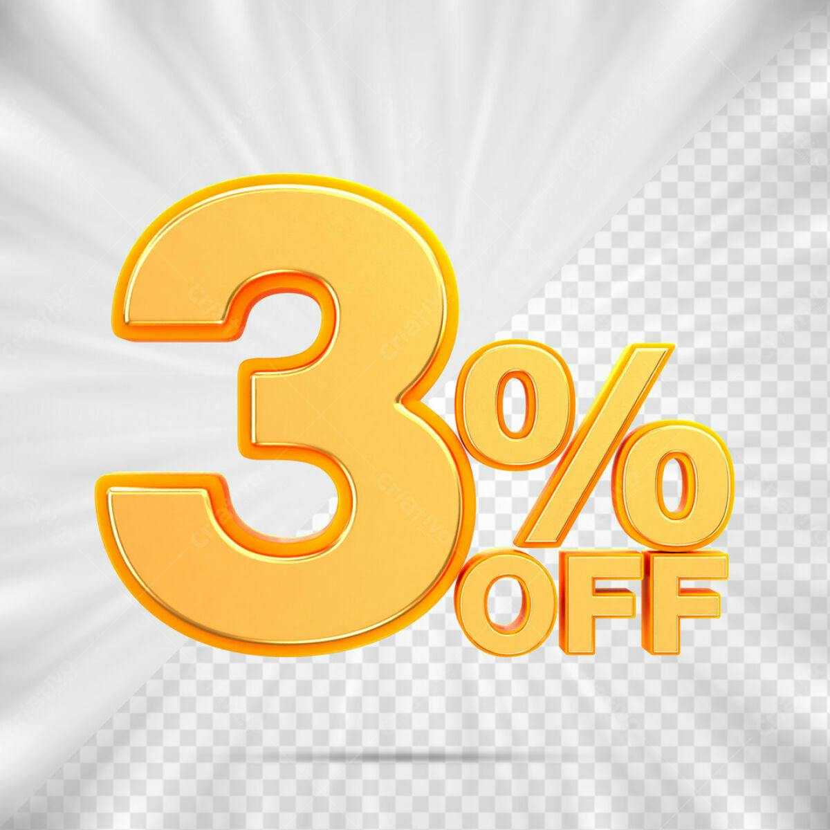 Banner 3% OFF PSD Editável
