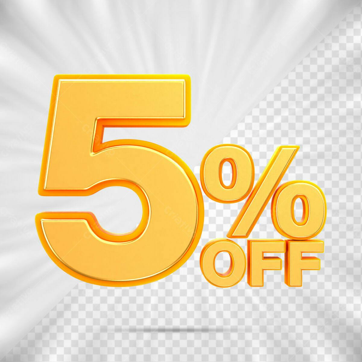 Design 5% OFF PSD Editável para Promoções