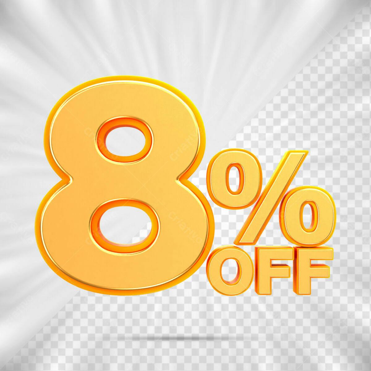 Imagens 8% OFF PSD Editável