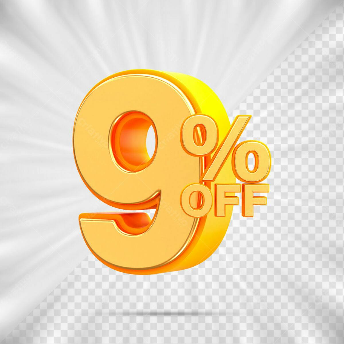 PSD para Promoção 9% OFF Editável