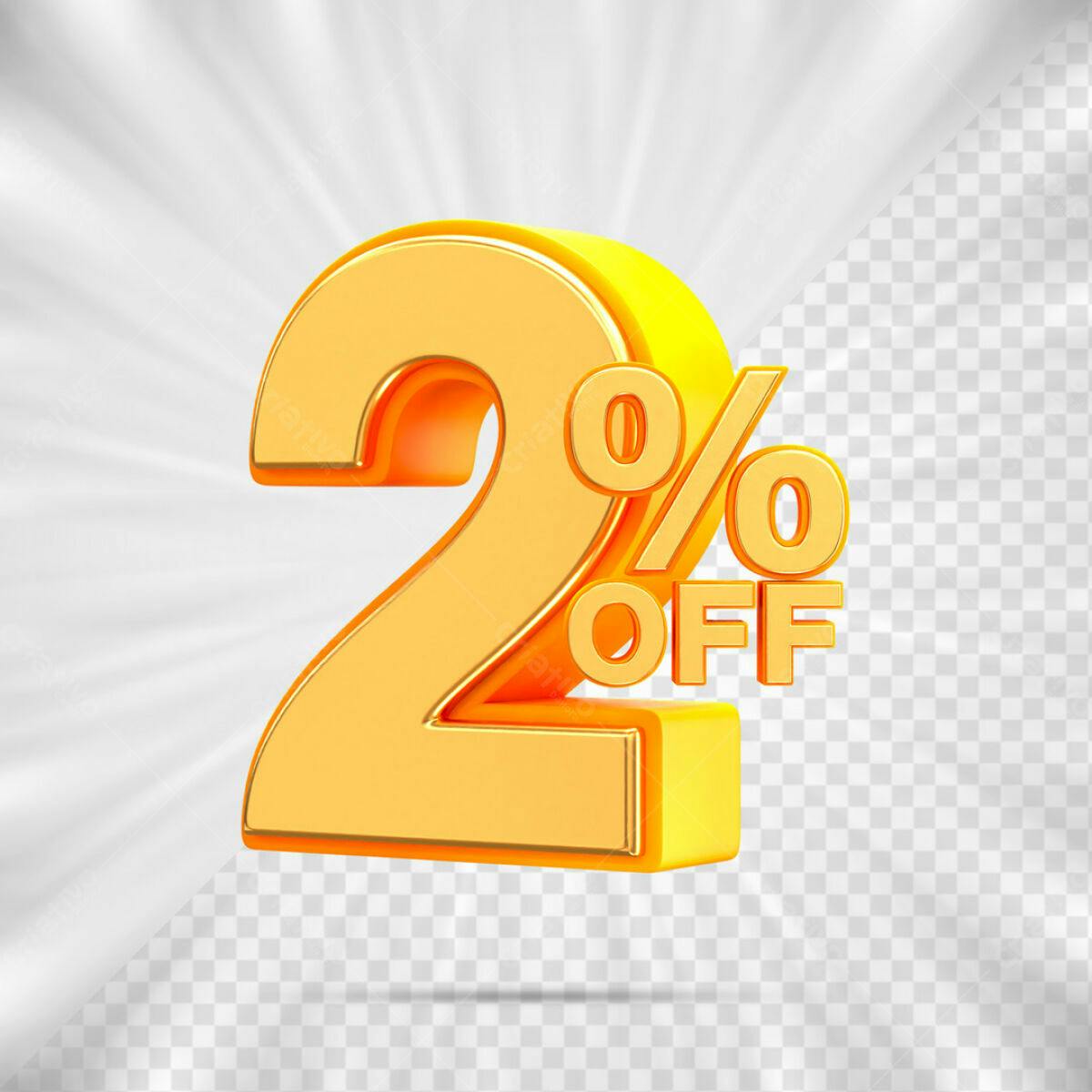 Design 2% OFF PSD Editável para Promoções