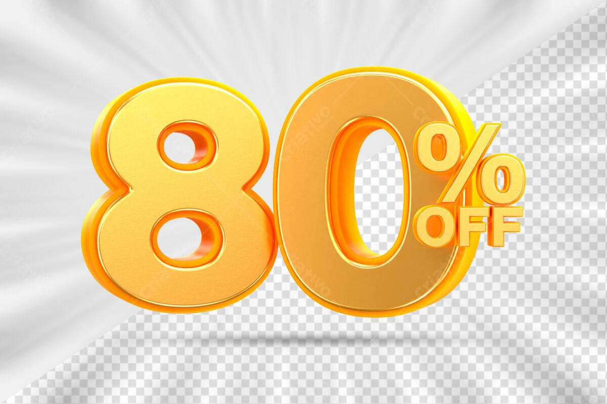Design 80% Off PSD Editável