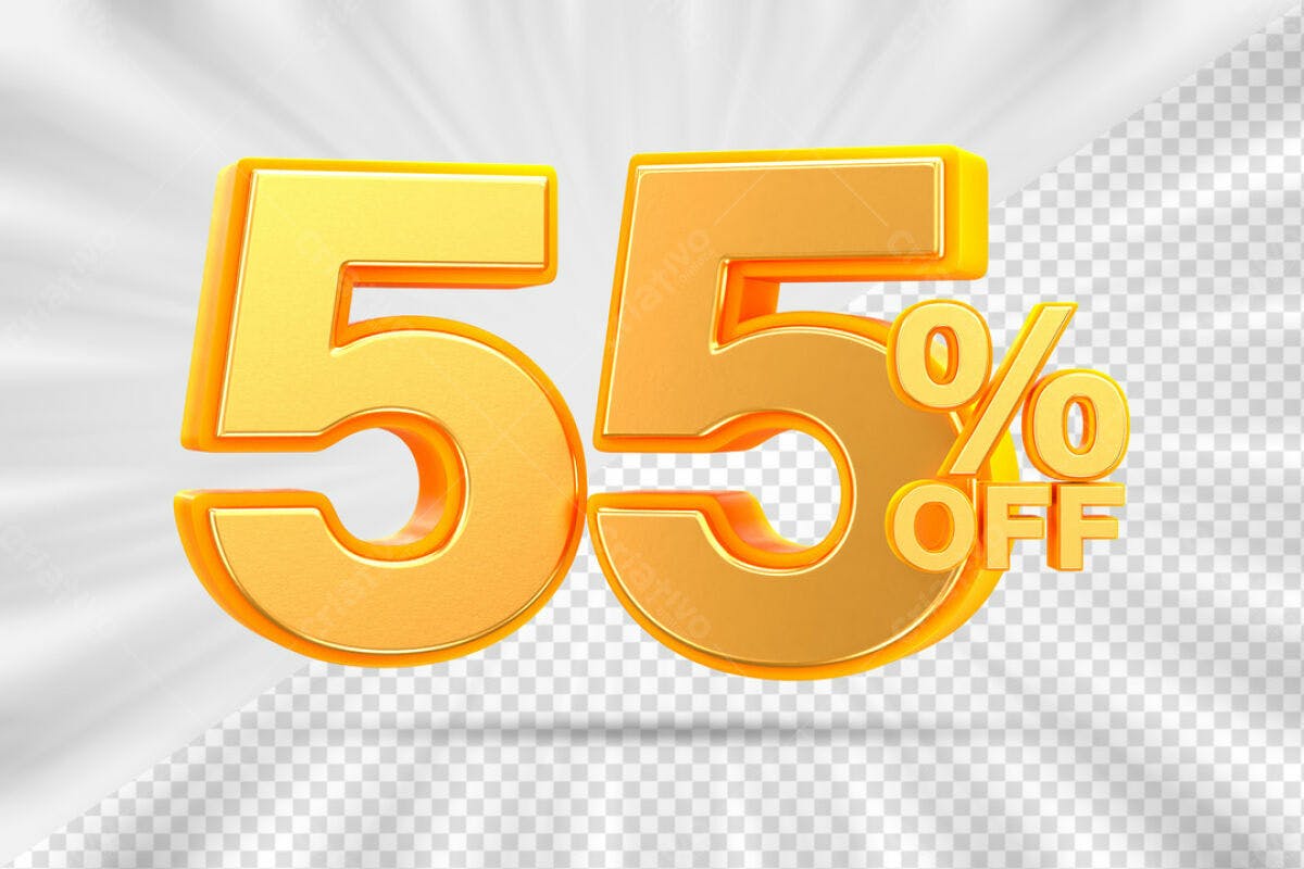 Design de 55% OFF PSD Editável