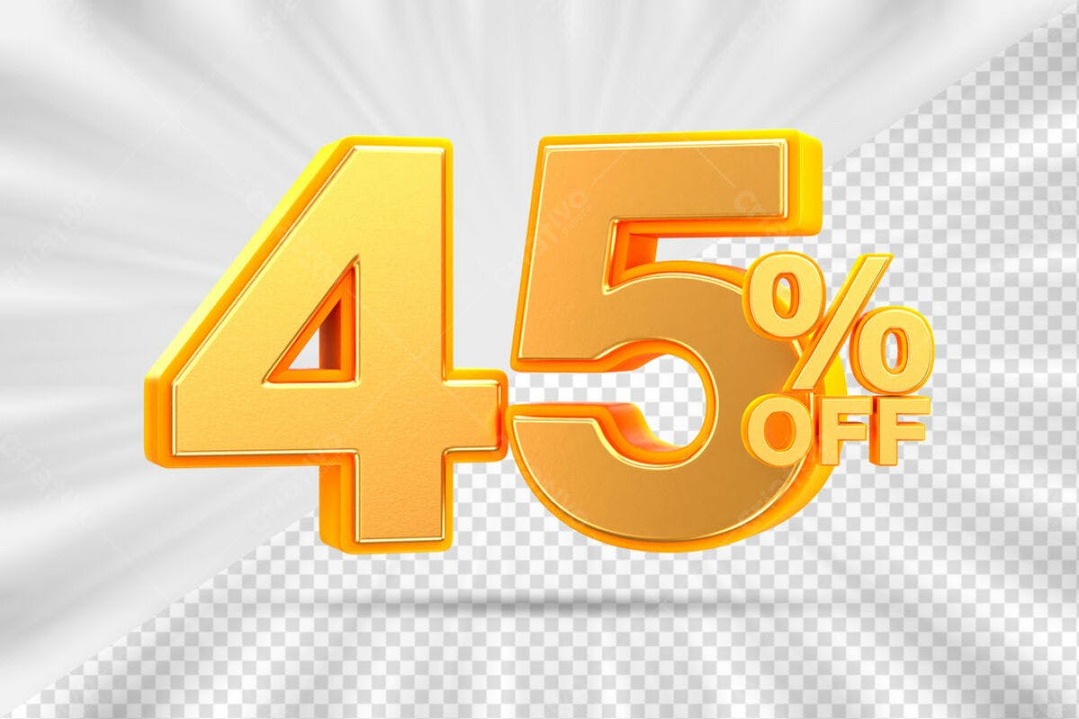 Elemento Gráfico 45% Off PSD Editável