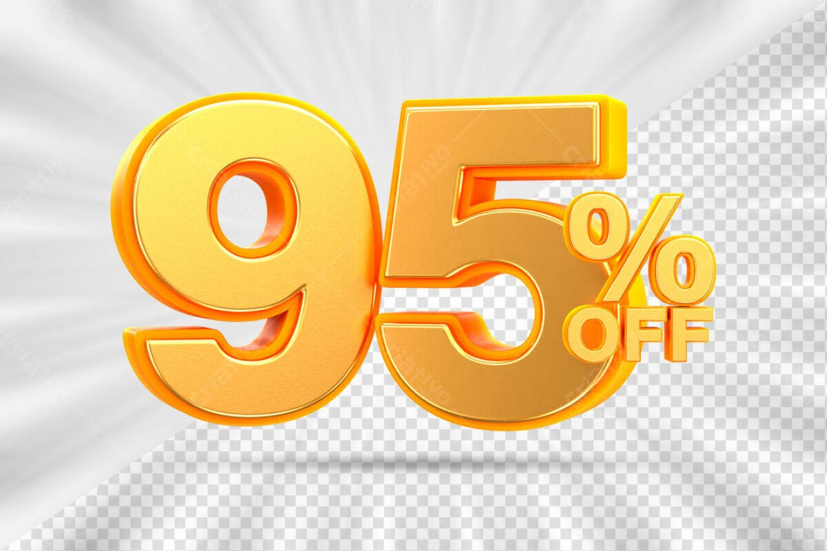 Banner 95% Off PSD Editável