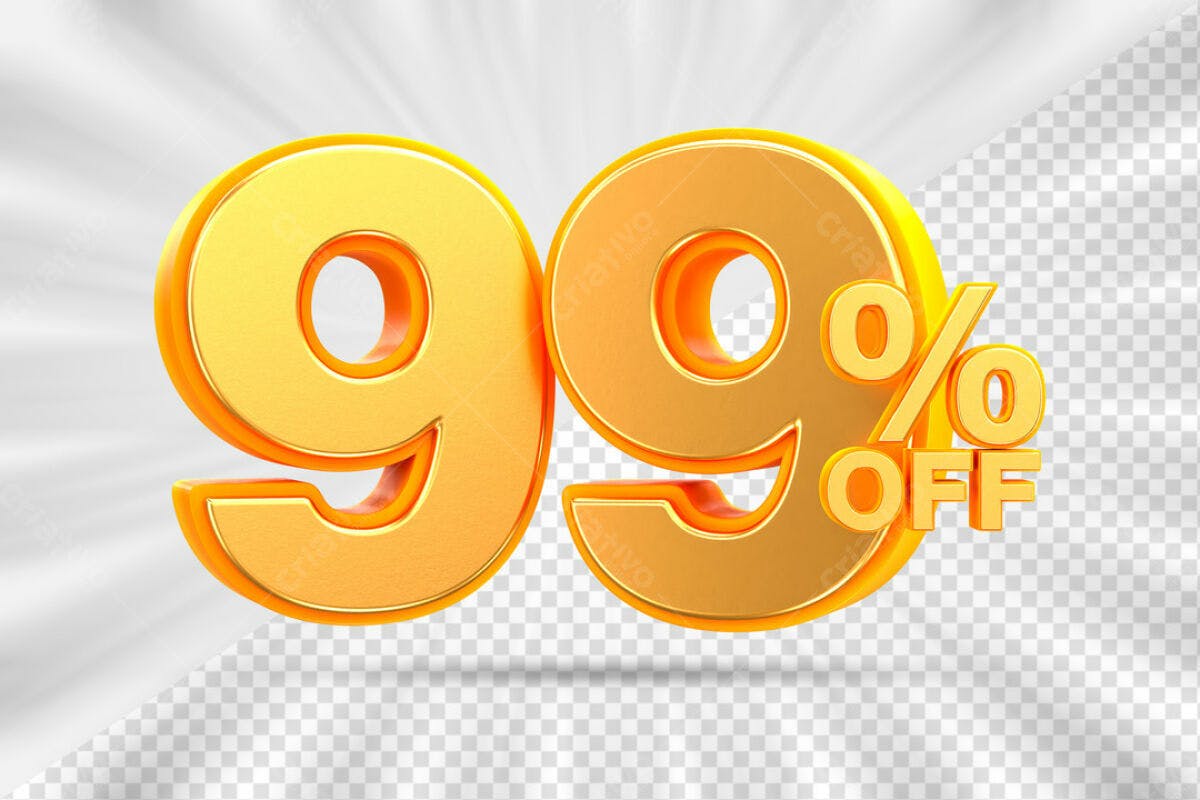 Elementos para Promoção 99% Off PSD Editável