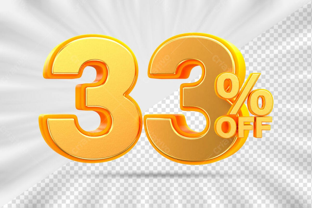 Elementos 33% OFF para Promoções PSD Editável