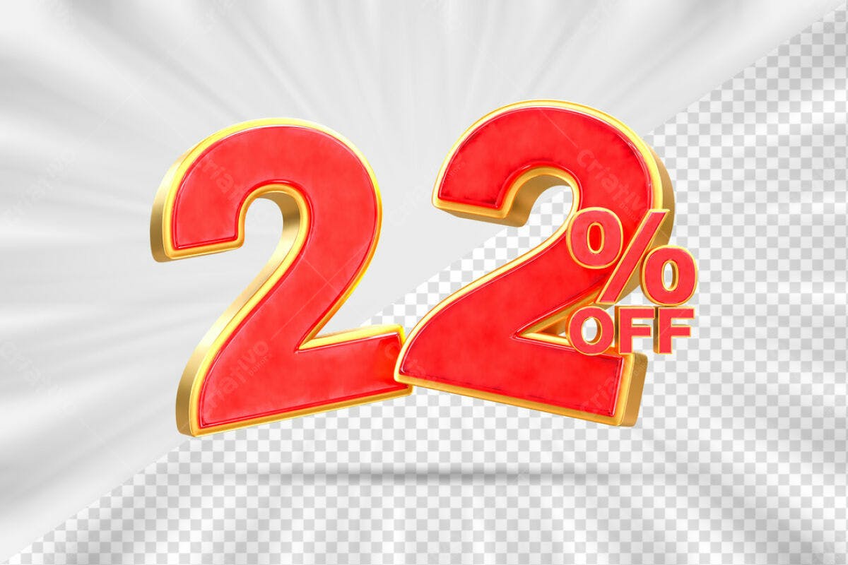 Kit 22% Off PSD Editável para Promoções