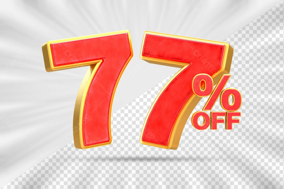 Banner 77% Off PSD Editável
