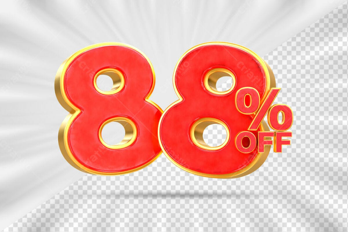 Banner 88% Off PSD Editável