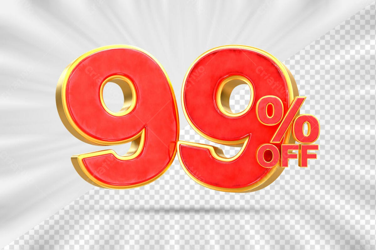 Design de Oferta 99% Off PSD Editável