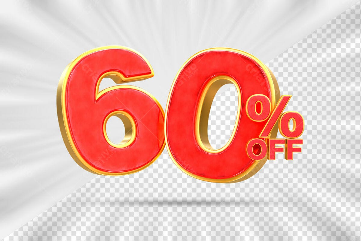 Kit de Elementos 60% OFF PSD Editável