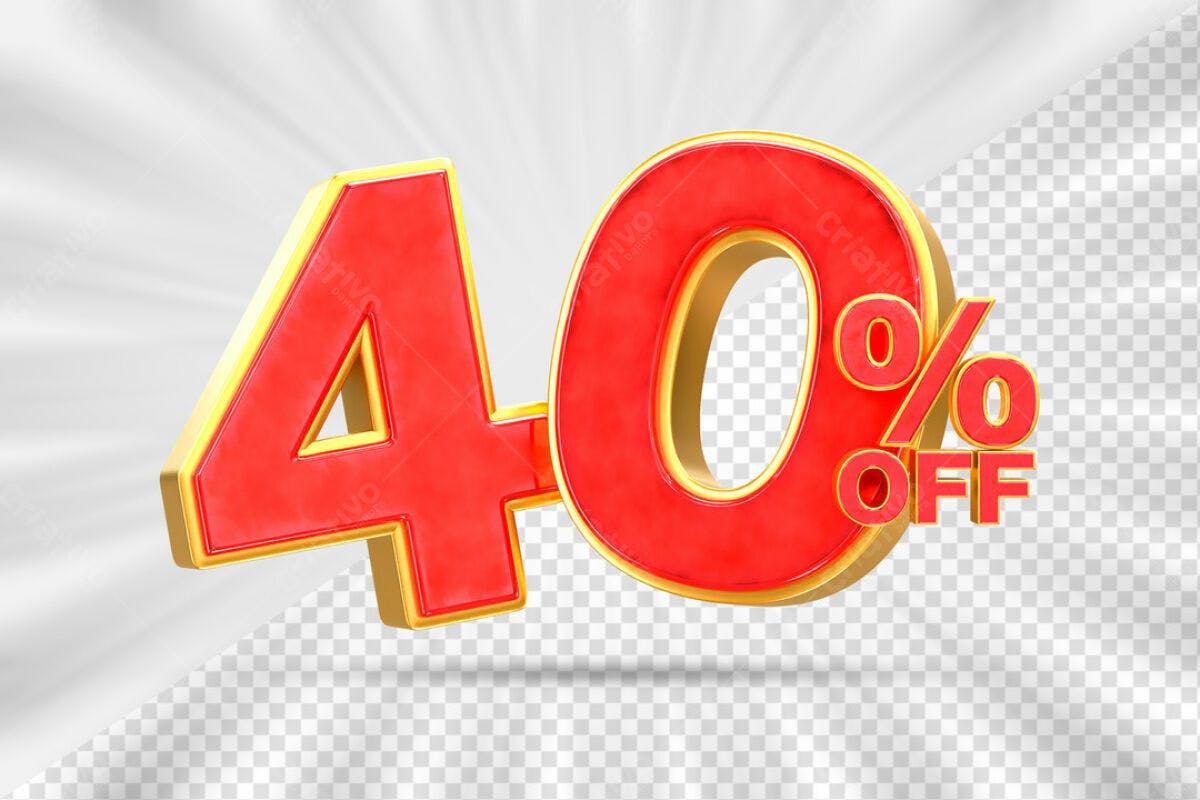 Kit de Elementos 40% OFF PSD Editável
