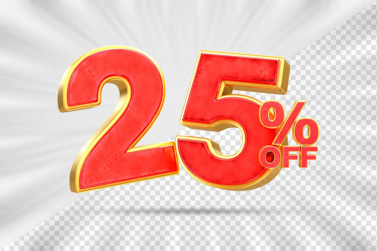 Kit de Elementos 25% OFF PSD Editável