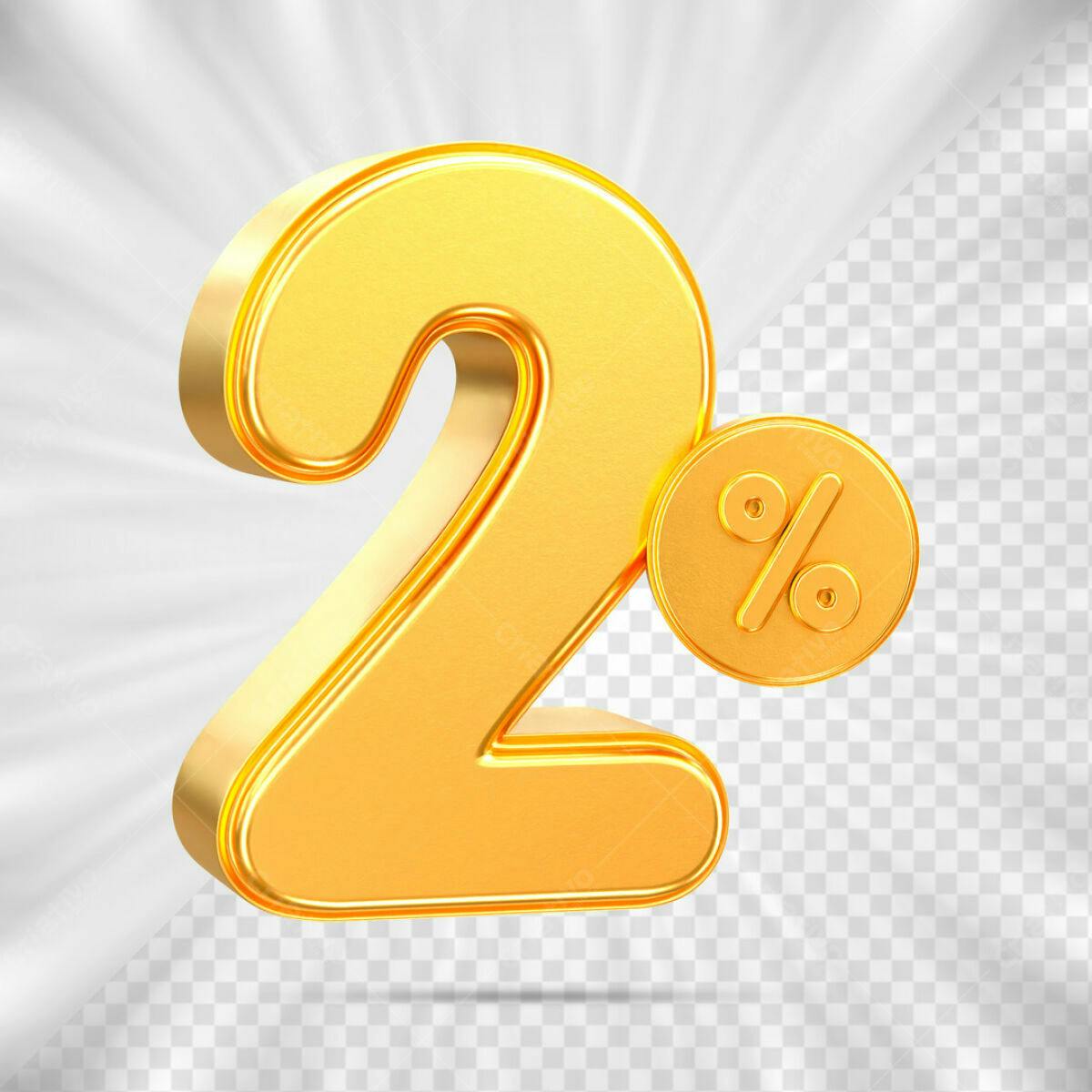 Elemento 2% Desconto PSD Editável