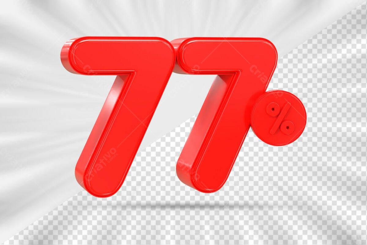 Kit de Desconto 77% PSD Editável