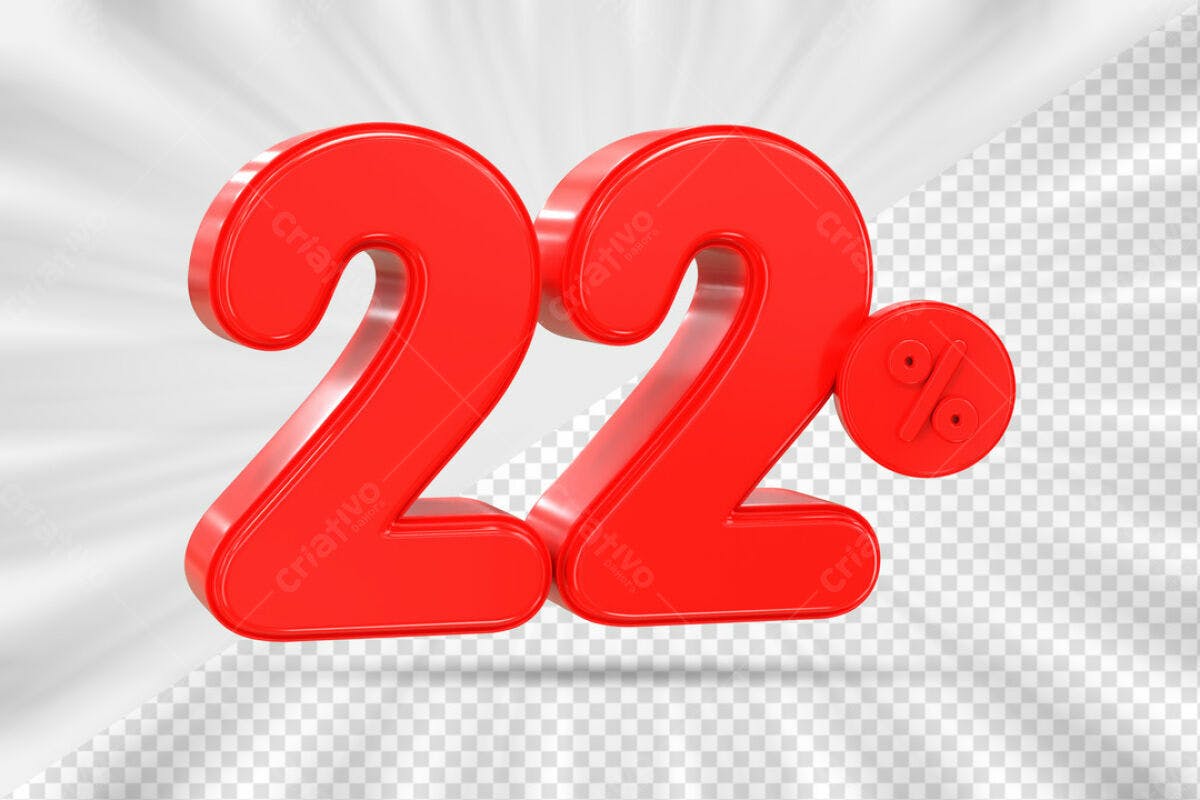 Kit de Desconto 22% PSD Editável