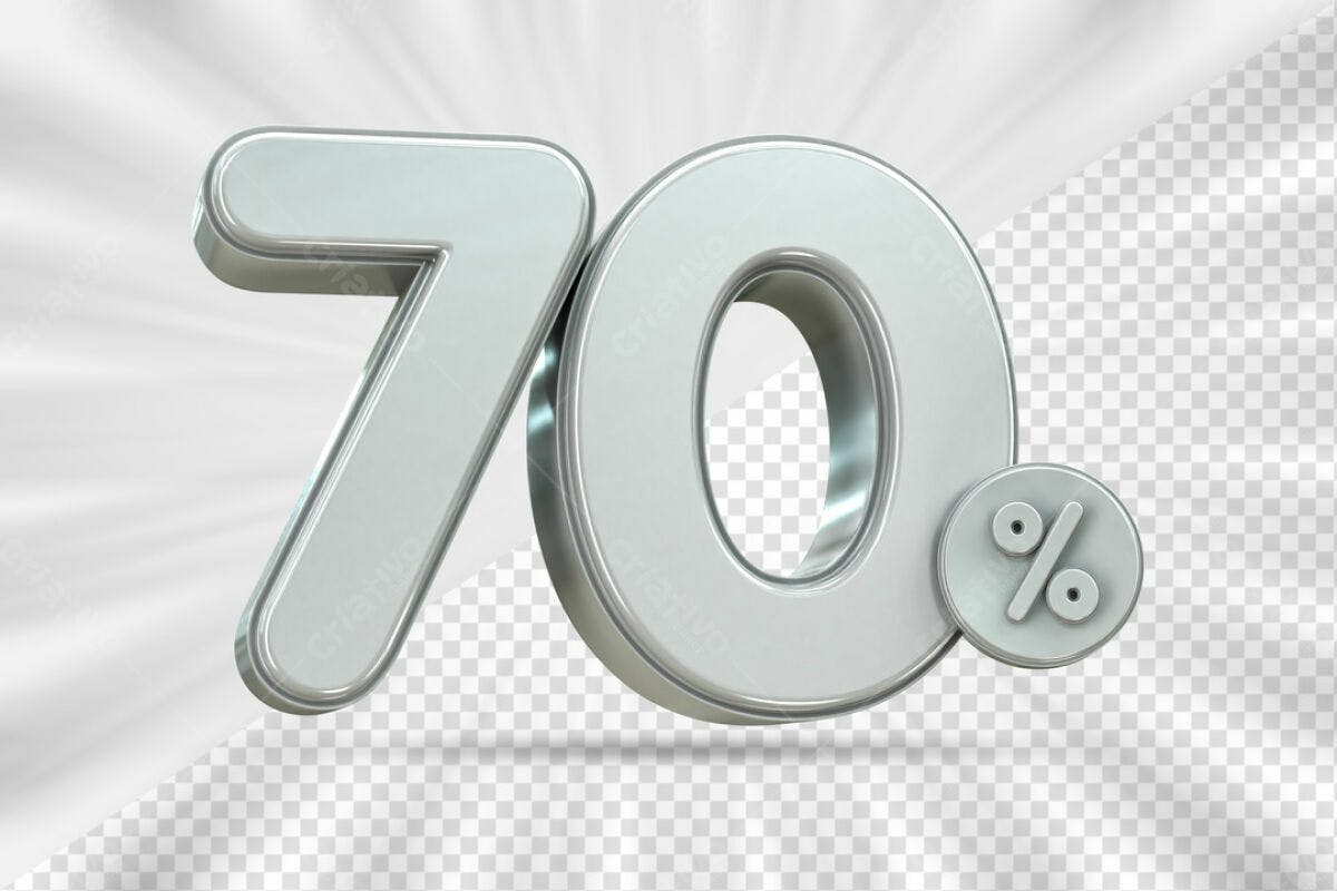 Elemento 70% Desconto PSD Editável