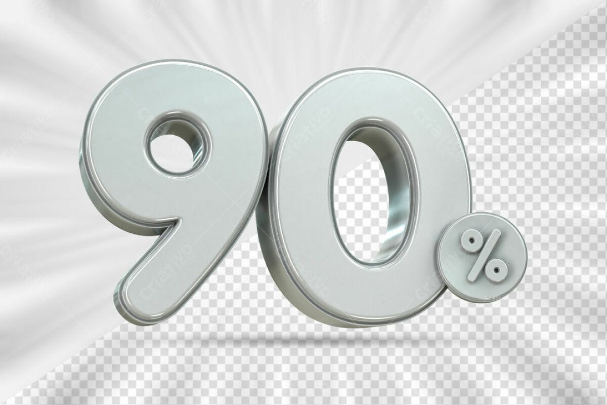 Elemento 90% Desconto PSD Editável