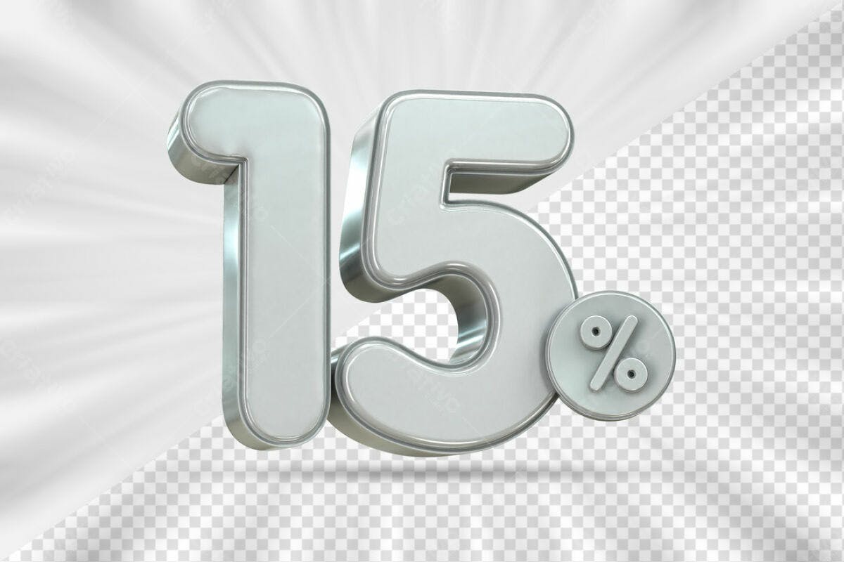 Design de Desconto 15% PSD Editável