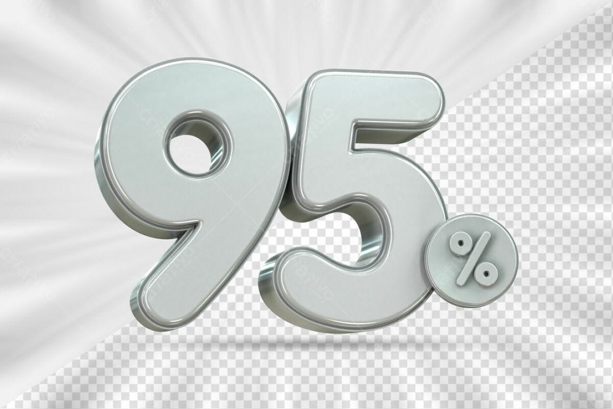 Elemento 95% Desconto PSD Editável