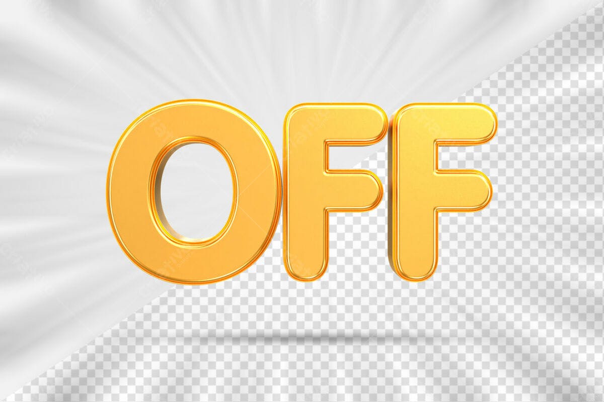 Elementos 3D para Promoção OFF PSD Editável