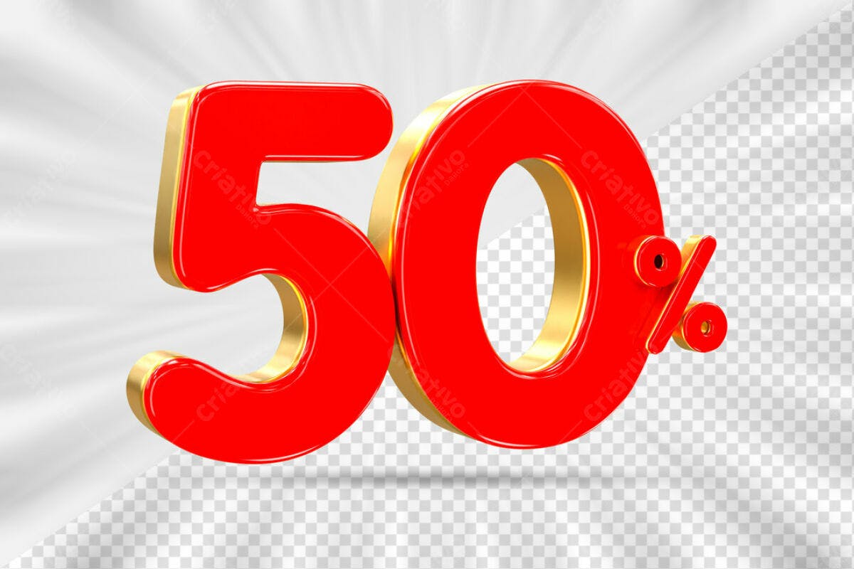 Design 50% Off PSD Editável para Promoções