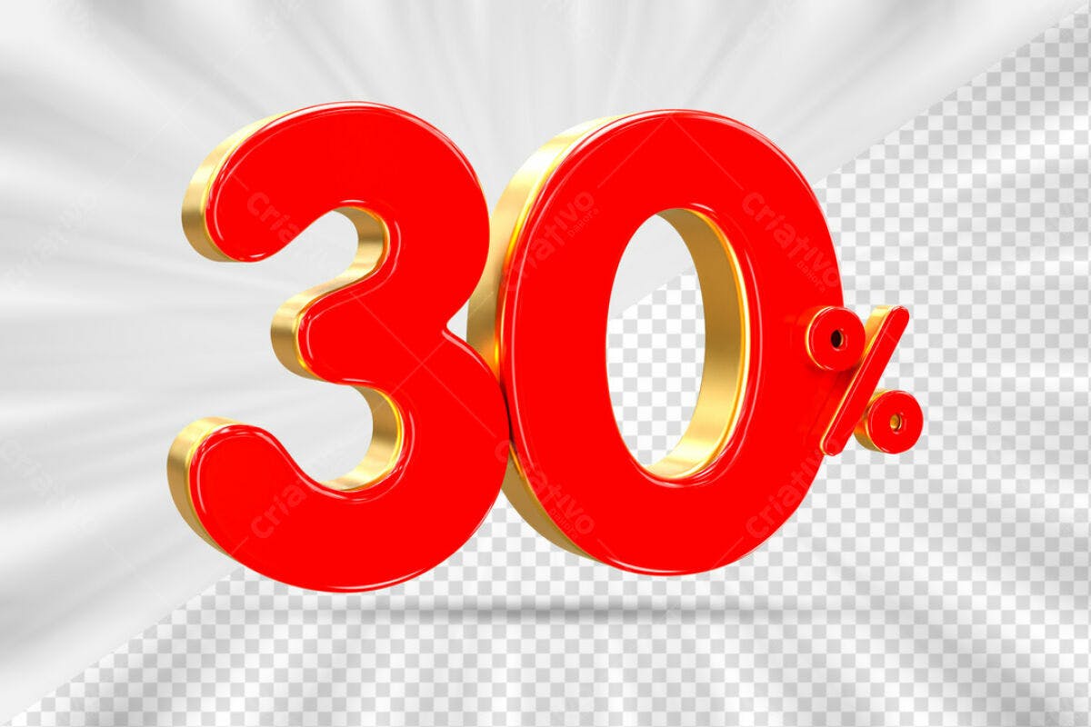 Kit de Desconto 30% PSD Editável