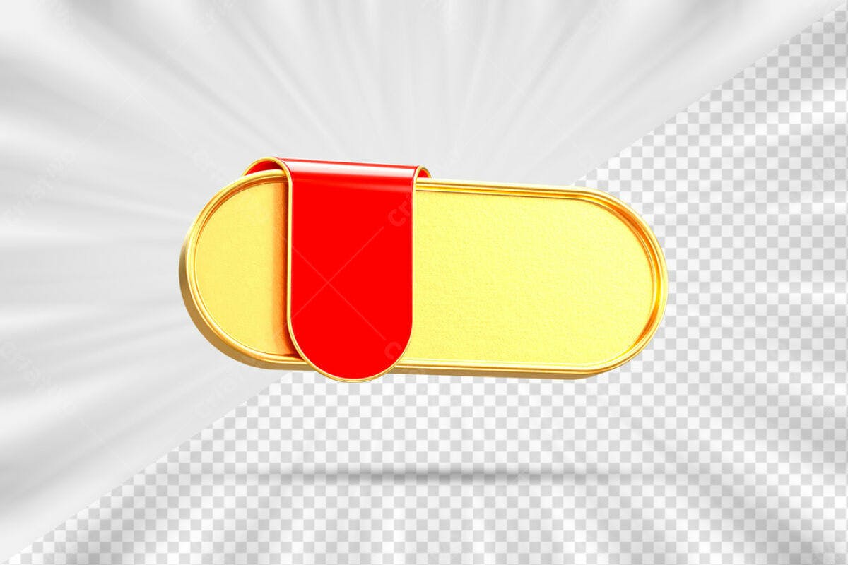 Etiqueta Ouro e Vermelho PSD Editável
