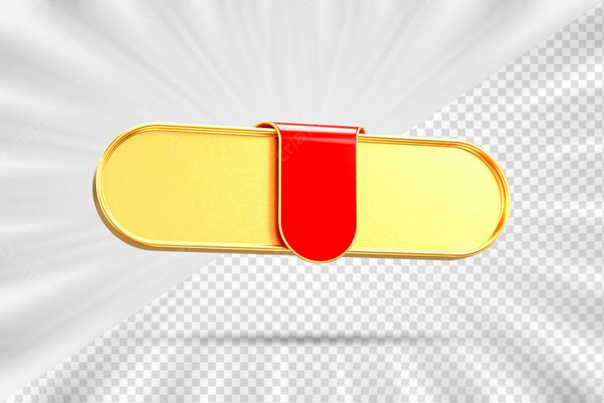 Banner Ouro e Vermelho PSD Editável