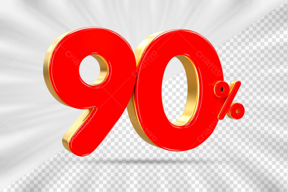 Decoração 90% Desconto PSD Editável