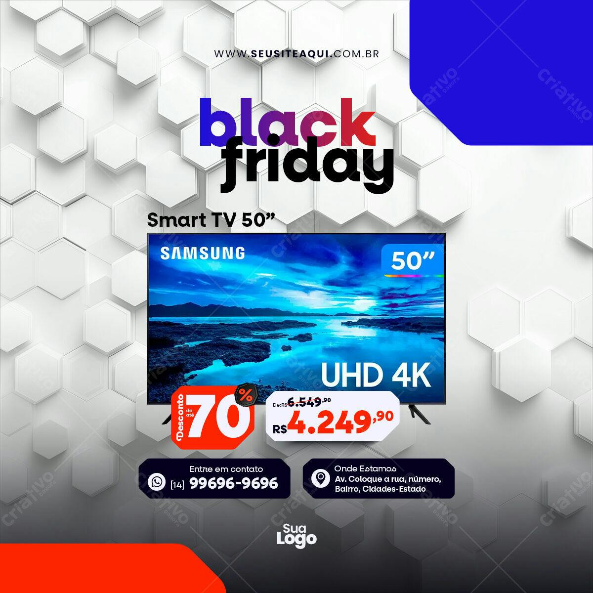 Flyer Black Friday Smart TV Samsung PSD Editável