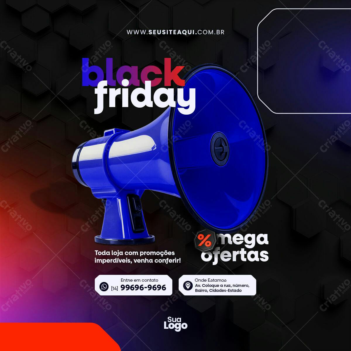 Flyer Black Friday PSD Editável