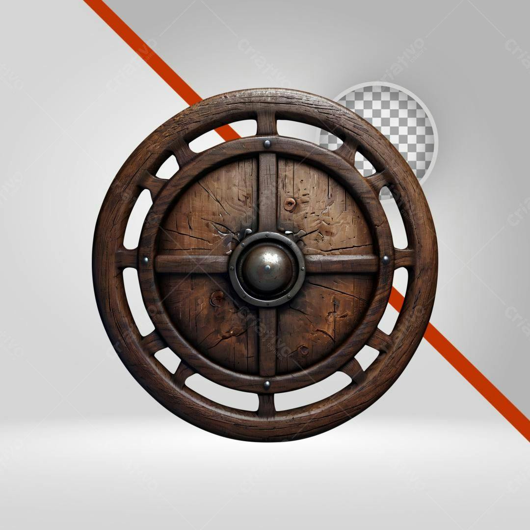 Escudo Viking PNG com fundo transparente