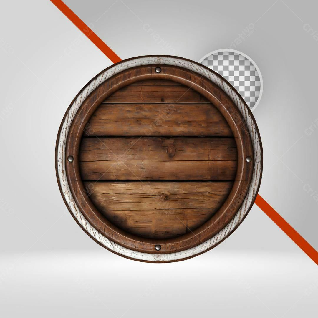 Selo Madeira Rústico PNG com fundo transparente