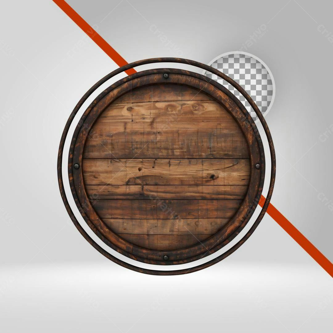 Selo Madeira Rustico PNG com fundo transparente