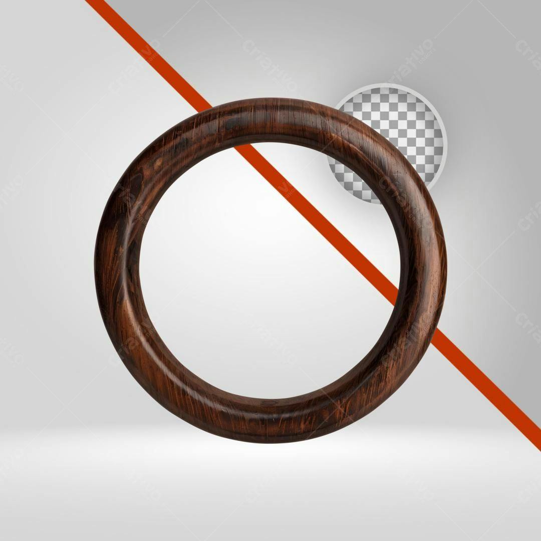 Moldura de madeira PNG com fundo transparente